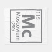 Moscovium -ロシアの Science Periodic Table フリースブランケット (正面(横))