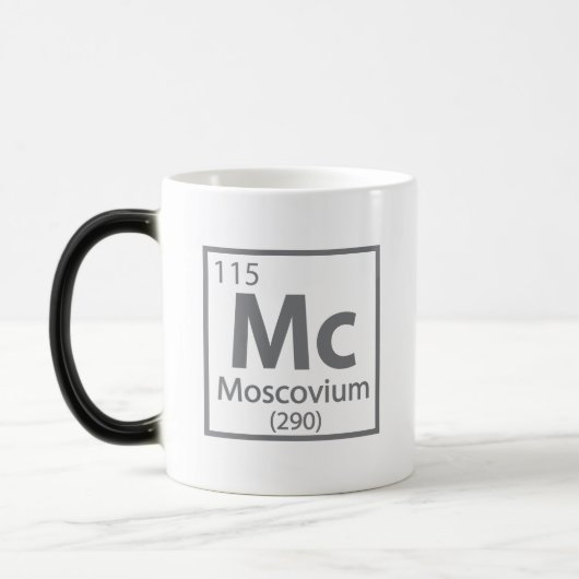 Moscovium -ロシアの Science Periodic Table モーフィングマグカップ (左)