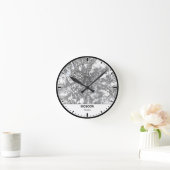 Moscow Clock City Line Art ラウンド壁時計 (ホーム)