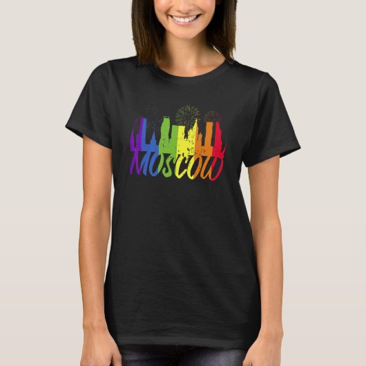 Moscow Pride Skyline  Pride Parade Moscow Tシャツ (正面)