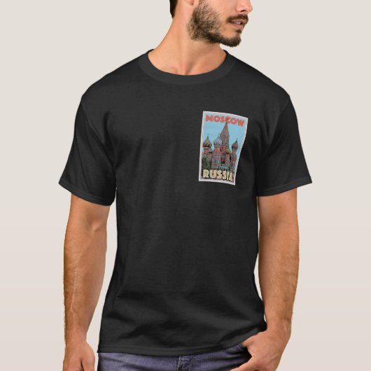 Moscow Russia Travel Poster Tシャツ (正面)
