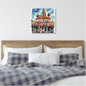 Moscow St Basil Skyline Scene Canvas Art キャンバスプリント (インサイチュ (寝室))