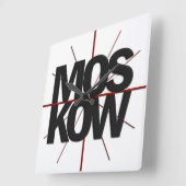 Moscow Timezone Wall Clock スクエア壁時計 (傾斜)