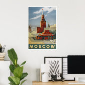 Moscow Travel Poster Russia Print Russian Art ポスター (ホームオフィス)
