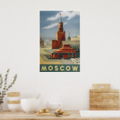 Moscow Travel Poster Russia Print Russian Art ポスター (キッチン)