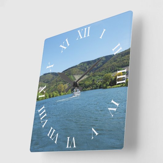 Mosel bei Andel スクエア壁時計 (傾斜)
