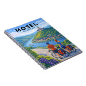 Mosel Germany Cycling Vintage Travel Art ノートブック (右側)