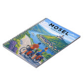Mosel Germany Cycling Vintage Travel Art ノートブック (左側)