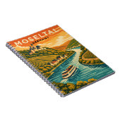 Mosel Germany Sunset Vintage Travel Art ノートブック (右側)