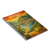 Mosel Germany Wine Region Vintage Travel Art ノートブック (右側)