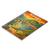 Mosel Germany Wine Region Vintage Travel Art ノートブック (左側)