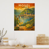 Mosel River Germany Vintage Travel ポスター (キッチン)