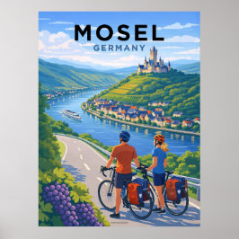 Mosel River Germany Vintage Travel ポスター