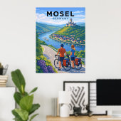 Mosel River Germany Vintage Travel ポスター (ホームオフィス)