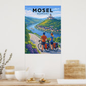 Mosel River Germany Vintage Travel ポスター (キッチン)