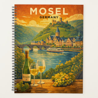 Mosel River Germany Vintage Travel Art プランナー手帳