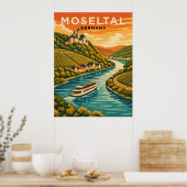 Moseltal Germany Vintage Travel  ポスター (キッチン)