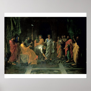 Moses and the Brazen Serpent (oil on canvas) ポスター
