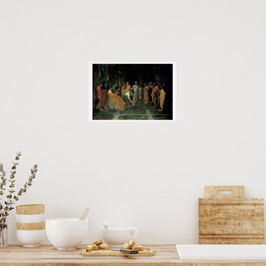 Moses and the Brazen Serpent (oil on canvas) ポスター (キッチン)