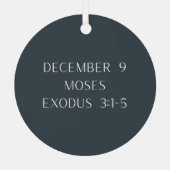 Moses and the Burning Bush Advent Jesse Tree メタルオーナメント (裏面)