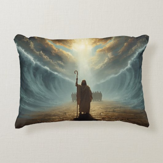 Moses at the Red Sea: Christian Pillow アクセントクッション (正面)