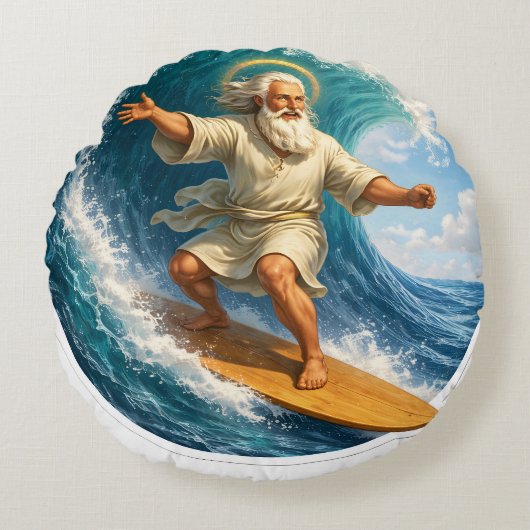 Moses biblical art pillow product de ラウンドクッション (正面)