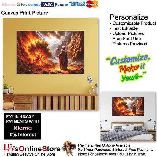 Moses Burning Bush Canvas Print Picture 2 キャンバスプリント