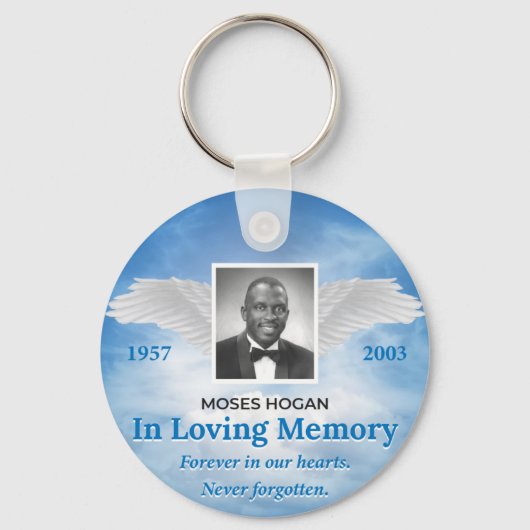 Moses Hogan Keychain、基本ボタンキーチェーン キーホルダー (正面)
