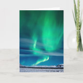 Mosfellsheiði上のオーロラBorealis カード (正面)