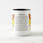 Mosher家族の紋章付き外衣 マグカップ (中央)