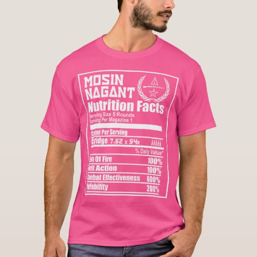 Mosin Nagant Nutrition Facts Tシャツ (正面)