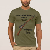 Mosin Nagant PUの狙撃兵のワイシャツ-第2次世界大戦のソビエトの狙撃兵! Tシャツ (正面)