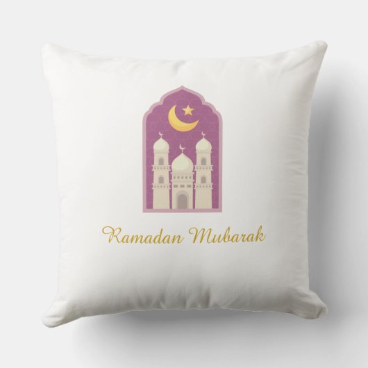 Mosque & Crescent Moon Pillow  クッション (裏面)