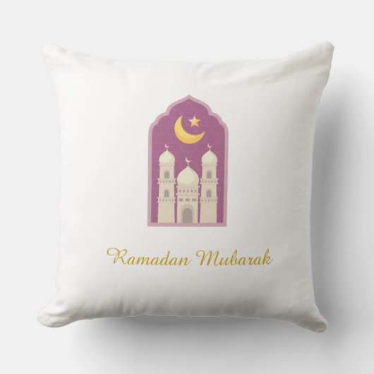Mosque & Crescent Moon Pillow  クッション (正面)