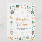 MOSQUE RAMADAN KAREEM IFTAR DINNER PARTY EDITABLE 招待状 (裏面)