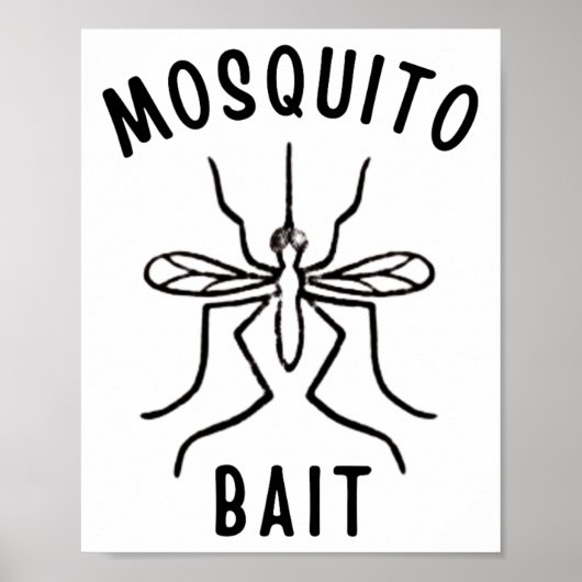 Mosquito Bait Funny Camping Campfire Outdoors Bug  ポスター (正面)