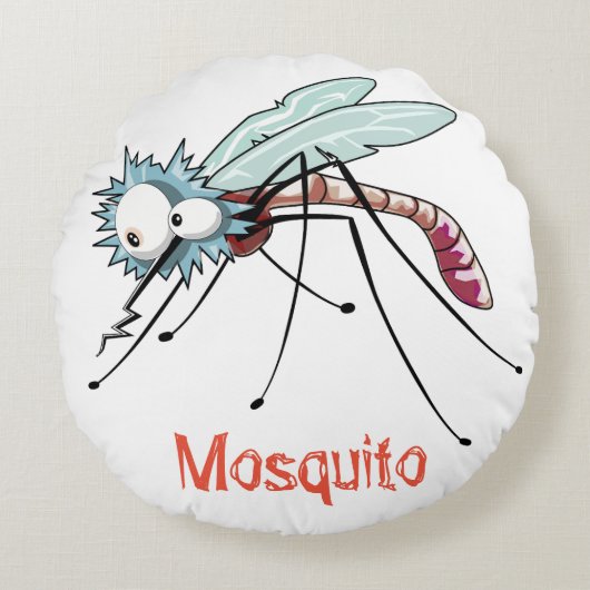 Mosquito cartoon ラウンドクッション (正面)