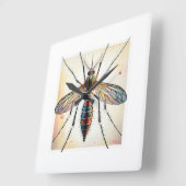 Mosquito dorsal view painting 030624IREF117 - Wate スクエア壁時計 (傾斜)