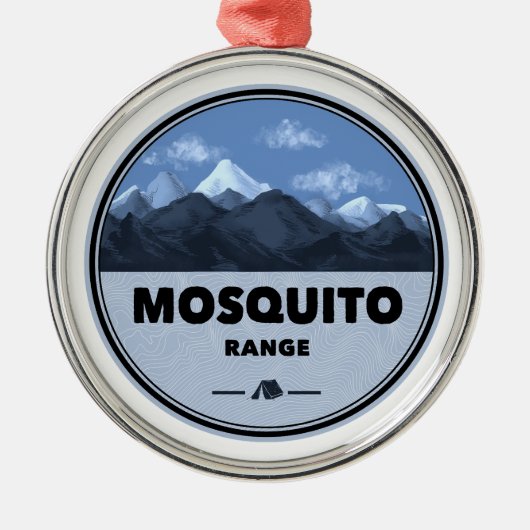 Mosquito Range Colorado Camping メタルオーナメント (正面)