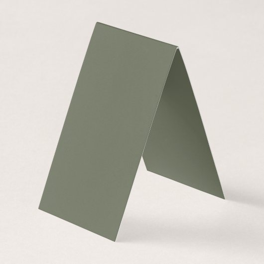 Mossグリーン折り畳み名刺 – カスタマイズ可能 名刺 (正面)