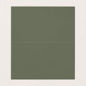 Mossグリーン折り畳み名刺 – カスタマイズ可能 名刺 (内部フラット)