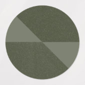 Moss モダン Green Split Circleスタンプ ラベル (デザイン2)