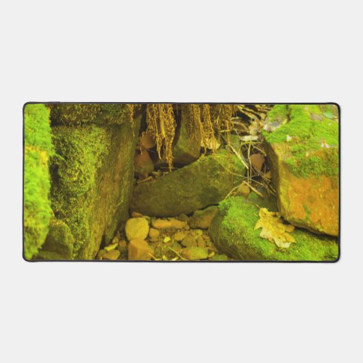 Moss and Stone – Hungarian Falls, Upper Peninsula デスクマット (正面)