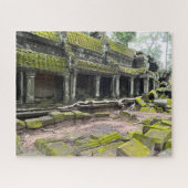 Moss covered Temple Ta Prohm Cambodia ジグソーパズル (横)