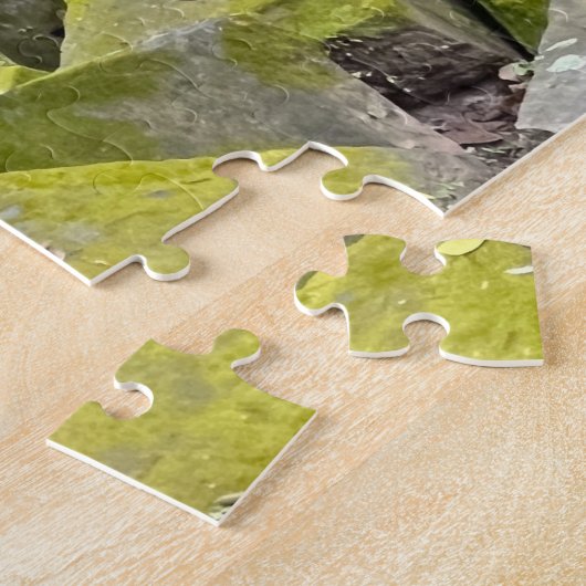 Moss covered Temple Ta Prohm Cambodia ジグソーパズル (側面)