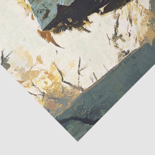 Moss-Covered Tombstone with Spider Decoupage 薄葉紙 (詳細)