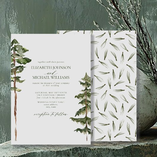Moss & Fern | パシフィック・ノースウェストの森の結婚式 招待状