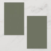 Moss Greenビジネスミニマルカード – カスタマイズ可能 名刺 (正面/裏面)