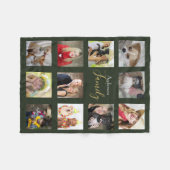 Moss GREENフォトブランケットコラージインスタグラム フリースブランケット (正面(横))