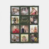 Moss GREENフォトブランケットコラージインスタグラム フリースブランケット (正面)